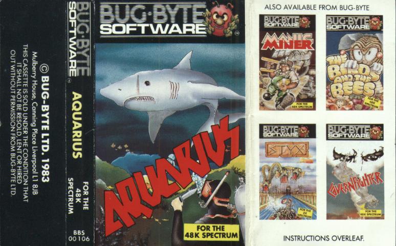 Aquarius box art for ZX Spectrum
